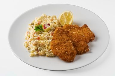 Mini-pork steaks fried in breadcrumbs 180 g